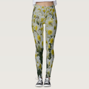 Weiße Narzissen Legging Leggings