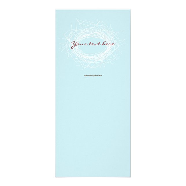 Weiße Nest-Gestell-Karten Werbekarte (Vorne)