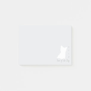 Weiße Niedliche Hündin Chinesisch Neujahr 2018 wäh Post-it Klebezettel