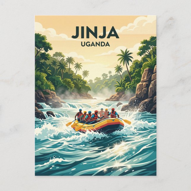Weiße Nil-Stromschnellen, Jinja Uganda Postkarte (Vorderseite)