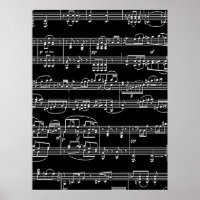 weiße Noten auf schwarz, Musik