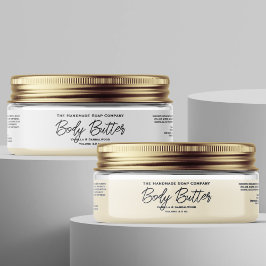 Weiße oder klare Etikette für Bodybutter-Glas 1" x Aufkleber