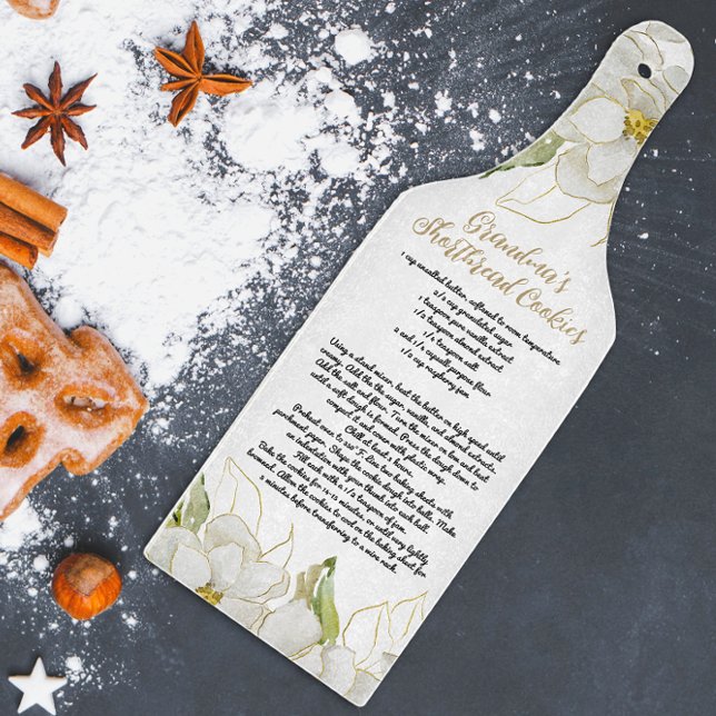 Weiße Oma's Cookie Recipe Bauernhof Schneidebrett (Von Creator hochgeladen)