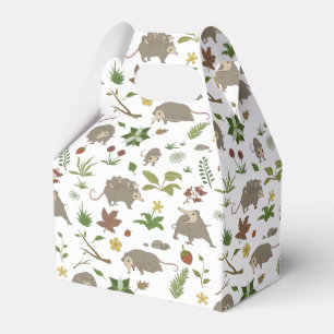 Weiße Opossum-Lichte Cottagecore-Waldparty Geschenkschachtel