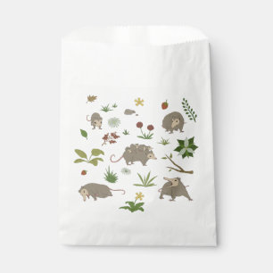 Weiße Opossum-Lichte Cottagecore-Waldparty Geschenktütchen