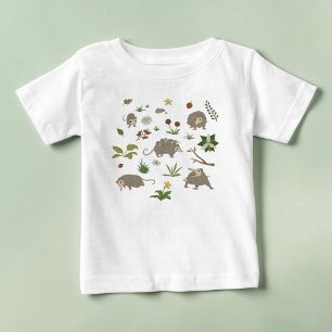 Weiße Opossum Light Cottagecore Waldoutfit Baby T-shirt