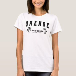 Weiße Orange Damen, Kalifornien T-Shirt