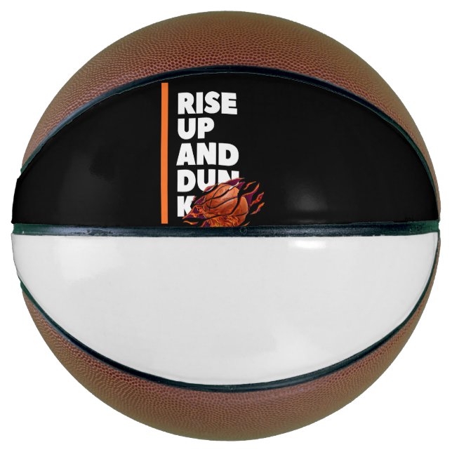 Weiße Orange fett aufsteigen und Dunk Basketball (Vorderseite)
