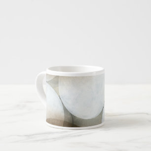 Weiße Orbs und braune Kreise Espressotasse