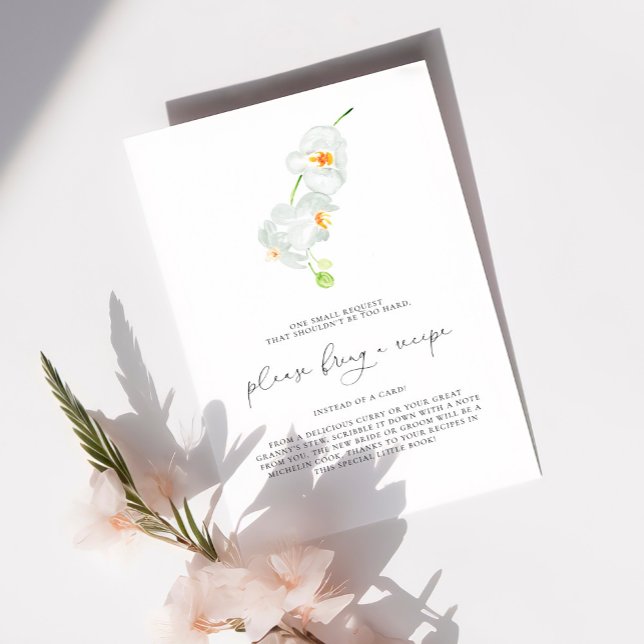 Weiße Orchidee | Antragskarte für das Brautparty Begleitkarte (Von Creator hochgeladen)