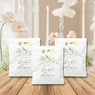 Weiße Orchidee Elegantes tropisches Brautparty Geschenktütchen