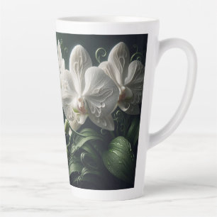 Weiße Orchidee Milchtasse