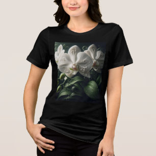 Weiße Orchidee Tri-Blend Shirt