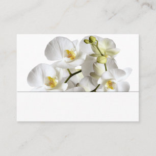 Weiße Orchideen Blank Wedding Platzkarten