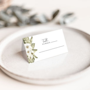 Weiße Orchideenhochzeitungen - Platzkarten