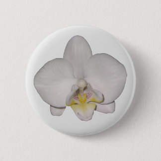 Weiße Orchideentaste Button