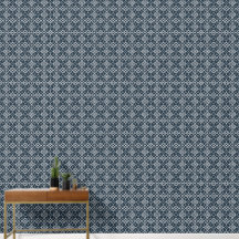 Weiße Ornamente auf dunkelblauem Muster