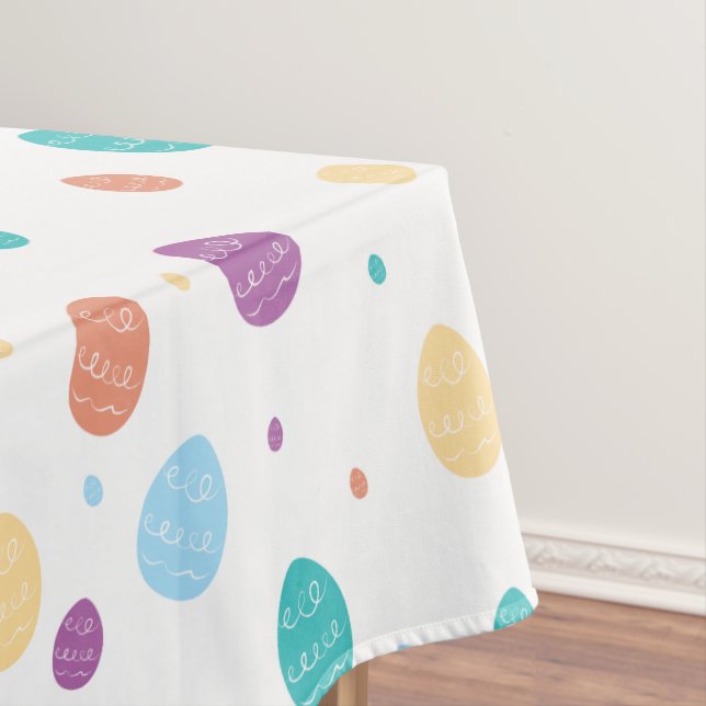 Weiße Ostereier-Muster Tischdecke (Beispiel)