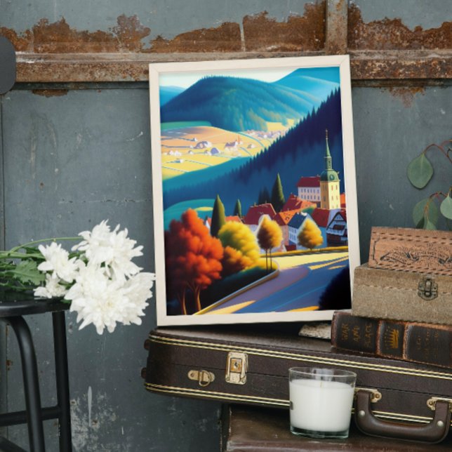 Weiße österreichische Landschaft Kunst drucken Poster (Von Creator hochgeladen)