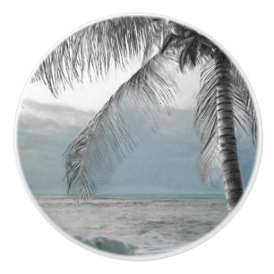 Weiße Palm-Kokosnusspalme Elegantes Strandparadies Keramikknauf