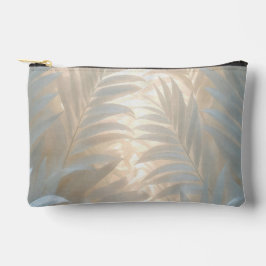 Weiße Palmwedel in goldenen Pastelltönen  Zubehörtasche