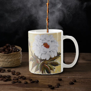 Weiße Päonie Kaffeetasse