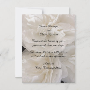 Weiße Papier-Blumen-Hochzeitseinladung Einladung