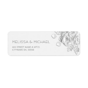 Weiße Papierrosen Minimalistische Hochzeit