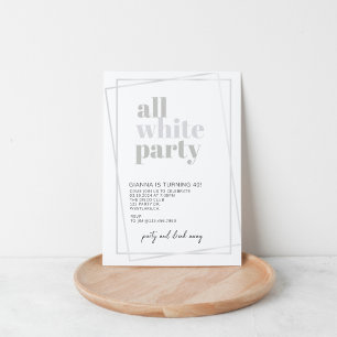 Weiße Party, Alles Weiße Party, formelle Kleidung, Einladung