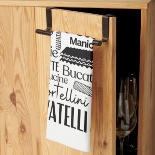 Weiße Pasta Geschirrtuch