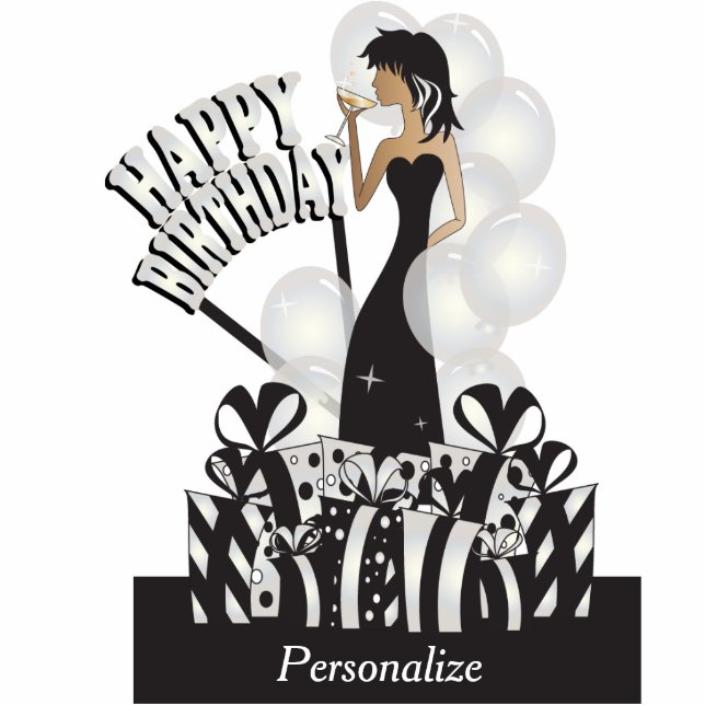 Weiße Perle des alles- Gute zum Freistehende Fotoskulptur (Vorne)