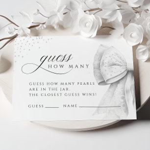 Weiße Perlen schätzen, wie viele Brautparty-Karten Begleitkarte