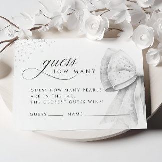 Weiße Perlen schätzen, wie viele Brautparty-Karten Begleitkarte