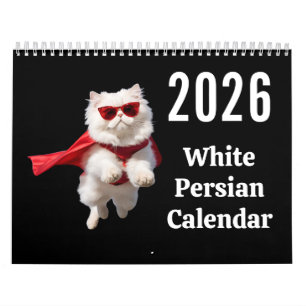 Weiße Perserkatze Kalender