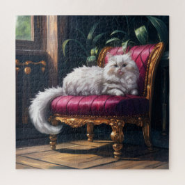 Weiße Perserkatze Puzzle