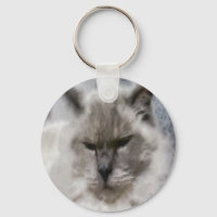 Weiße persische Katze in Wasserfarbe