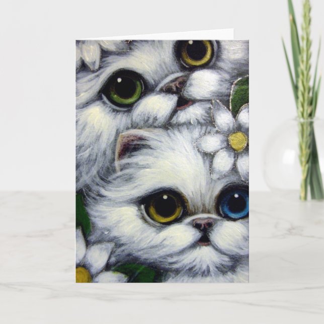 WEISSE PERSISCHE KATZEN OTTO AUGE CUSTOMIZE Card Karte (Vorderseite)
