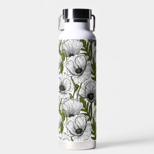 Weiße Pfeffer auf Weiß Trinkflasche
