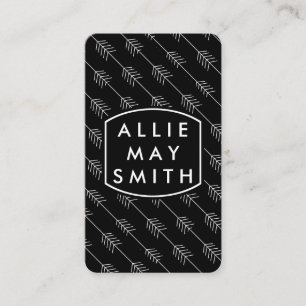 Weiße Pfeile Visitenkarte