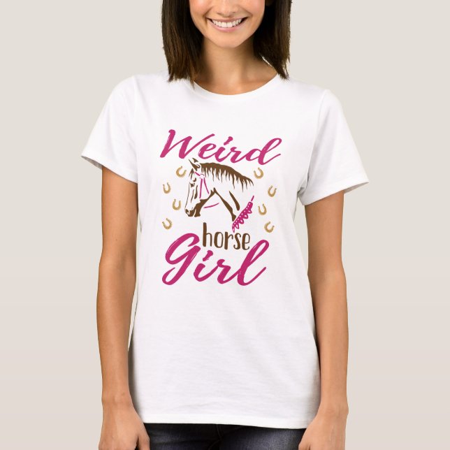 Weiße Pferde T-Shirt (Vorderseite)