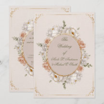 Weiße Pfingstrose & rosafarbene Rose Florale Hochz