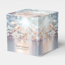 Weiße Pfirsichblume Geschenkschachtel