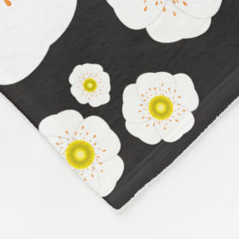 Weiße Pflaumen Fleece Blanket (3 Größen)