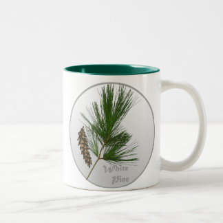 Weiße Pine Tree Zweifarbige Tasse