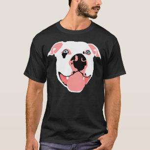 Weiße Pitbull T-Shirt