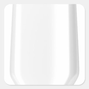 Weiße Plastikflasche für Shampoo Quadratischer Aufkleber