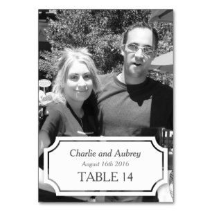 Weiße Platten-personalisierte Tischnummer