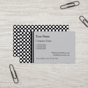 Weiße Polka Dots Individuelle Visitenkarten Visitenkarte