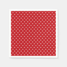 Weiße Polka Dots Muster auf festlichem Rot