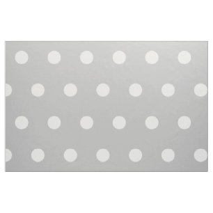 Weiße Polka-Punkte auf Asche Grau Stoff